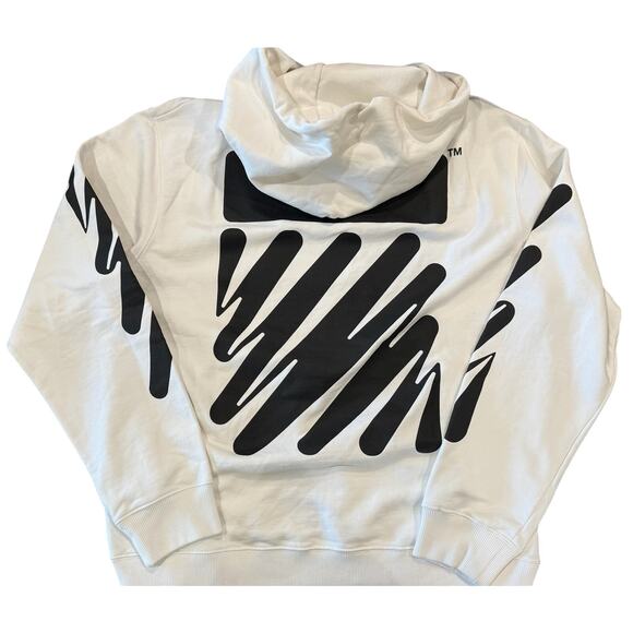 Off White Wave Diag Slim Pullover Hoodie *NEW WITH TAGS*SIZE L - Picture 4 of 10